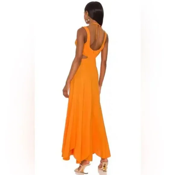Cult Gaia Eileen Waist Cutout Dress, Revolve Apricot, NWT, Size L - Picture 11 of 11
